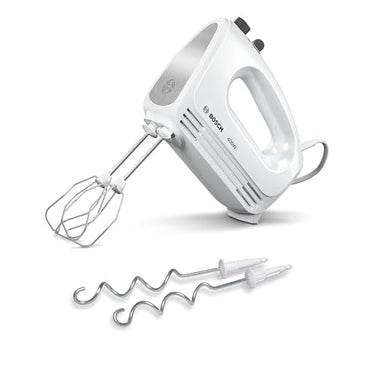 Bosch Hausgeräte Handrührer CleverMixx MFQ24200, 2 Rührbesen, 2 spülmaschinengeeignet, 4 Stufen, leicht, leise, 400 W Weiß/Edelstahl im Sale